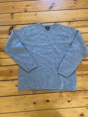 Will Smith Mens wool sweater with v neck size Large taupe